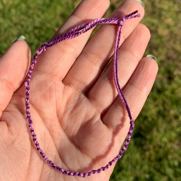 3 Woven Friendship Bracelets (Purple) - Picture 6 of 8